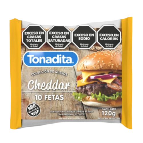 8 Fetas de cheddar Tonadita